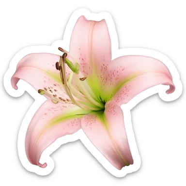 light pink lilium sticker