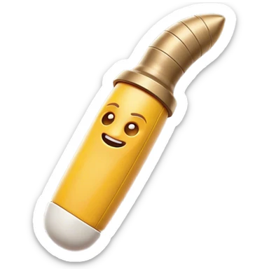 Clash of Clans aesthetic: Cinematic Playful Wii Nunchuk Portrait Emoji, rendered in a 3D vector-style similar to standard emojis with minimal shading and bold, simplified shapes. A compact, distinct form with signature details, softly glowing with a nostalgic gaming charm. Simplified yet unmistakably iconic, highly detailed and consistent, glowing with a soft radiance and high shine. Stylized with a touch of retro gaming magic and a soft glowing outline, capturing the essence of a beloved gaming relic with a friendly, playful manner! sticker