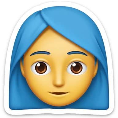 Beyaz tick dışı mavi sticker