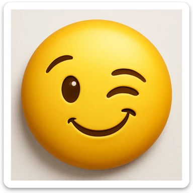 yellow emoji with a flirty face sticker