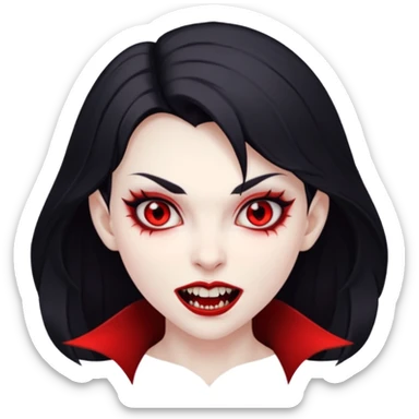 Vampire devil girl sticker