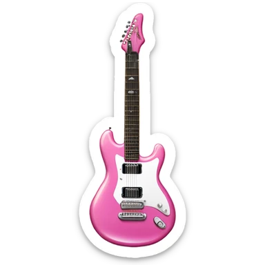 Pink electric guitar ￼ sticker