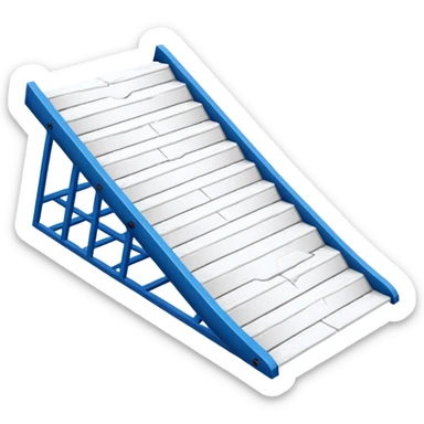 snow jump ramp on top view sticker