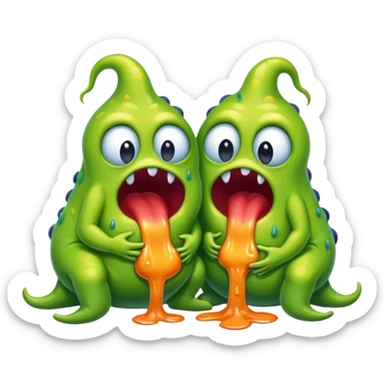 Monsters vomit  sticker