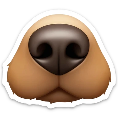 dog nose with texture sticker