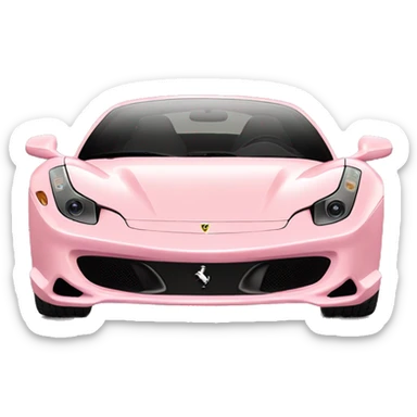 Pastel Pink Ferrari sticker