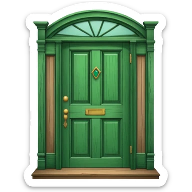 Green door in style of deerfield academy sticker