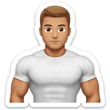 muscular man цшер е ыршке sticker