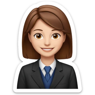 lawyer female brown hair sticker