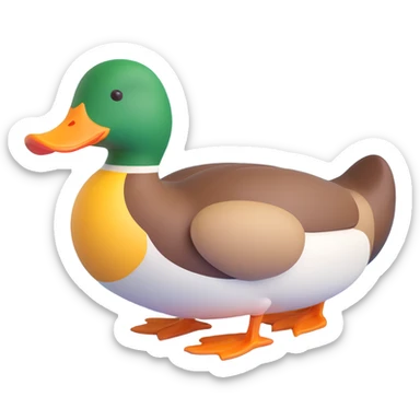 realistic duck sticker
