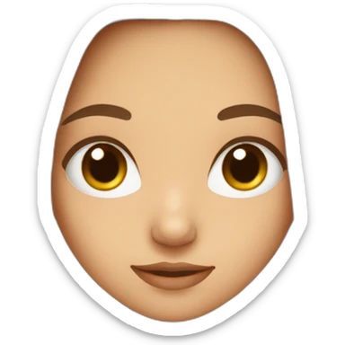 cute mexican girl with long brown hair and big brown eyes sticker