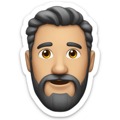 Hombre con orejas de soplillo y barba corta sticker