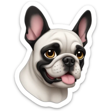 Bouledogue Français noir sticker