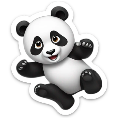 panda tumbling sticker