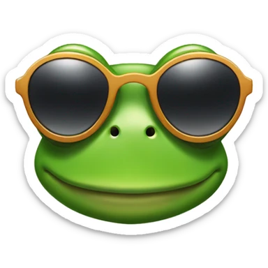 Frog with sunglasses  sticker