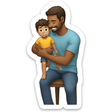 Hombre hablando con hijo sticker