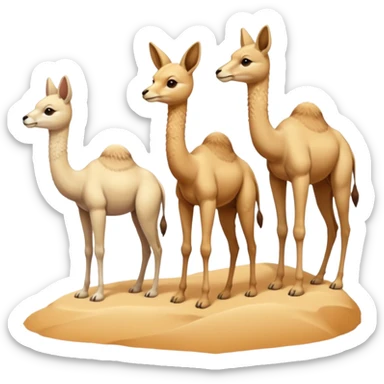 animals living in desert, sticker
