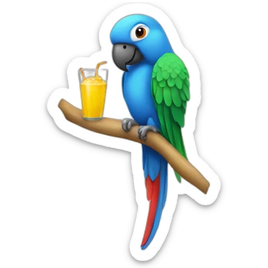 party parrot holding a mobile sticker