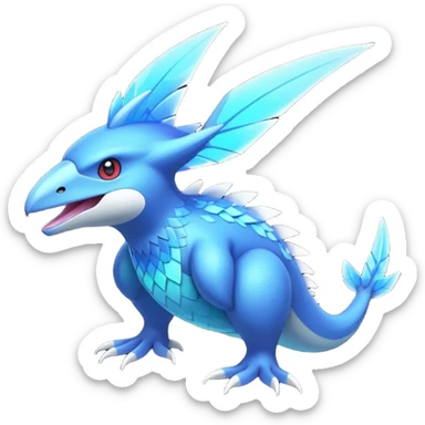  exotic tropical cyber-Trico-Latios-Fakémon-Pokémon-Vernid-creature sticker