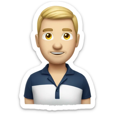 Lawn bowls man sticker