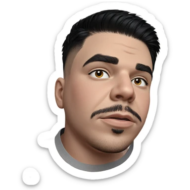 charming boy with black hair sticker