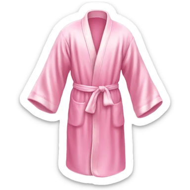 Light pink silk slippers and robe sticker