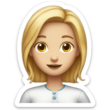 Fair complexion Girl giving cookie sticker