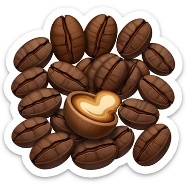 Coffee beans sticker