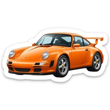 orange porshe sticker