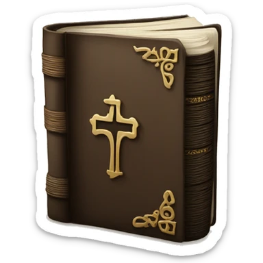 Bible, closed book, not scary looking nor gothic looking sticker