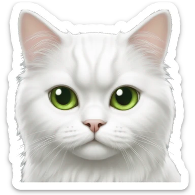white persian cat what green eyes sticker