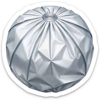 Photorealistic Crumpled up ball of clear plastic wrap sticker