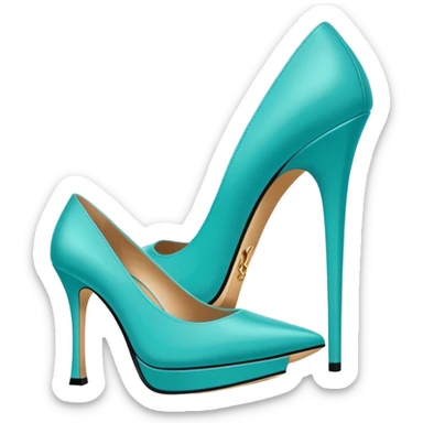 heels yves saint laurent Turquoise colors sticker