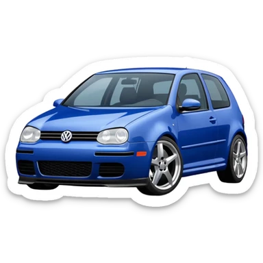 Volkswagen golf mk4 r32 blue sticker