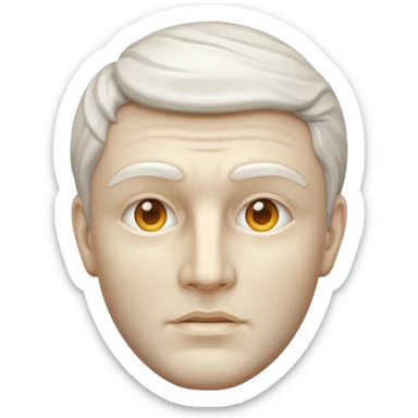 Marble style statue of man face sticker