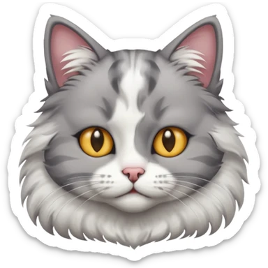 Cat with eyes crossed sticker