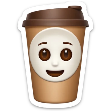 takeaway coffee cup without face  sticker