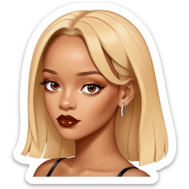 Rihanna met du gloss fenty sticker