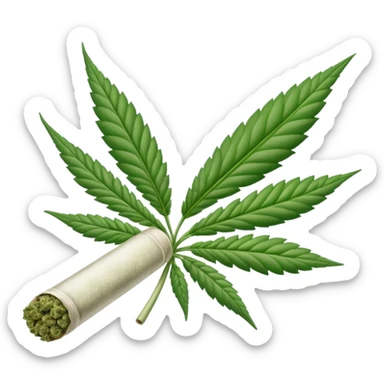 Marijuana joint sticker