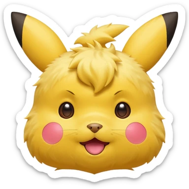Pikachu face sticker