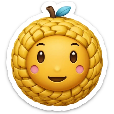 bola de crochê na cor ciano  sticker