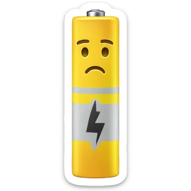 Worry yellow battery sticker