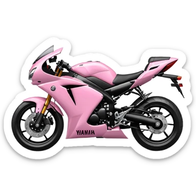 moto yamaha rosa sticker