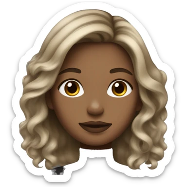 girl with dark blonde balayage  hair  sticker