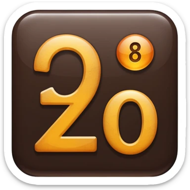 Dark brown Lottery Number sticker