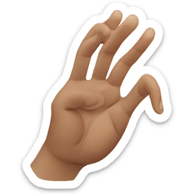 The number seven in sign language sticker