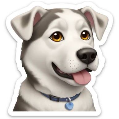 Husky and lab mix dog sticker