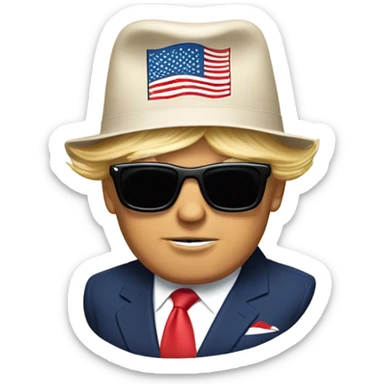 Donald trump with harris 2025 hat sticker