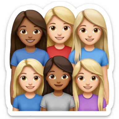 girls walking together (show them walking) sticker