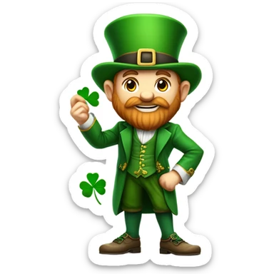 Fighting Irish leprechaun sticker